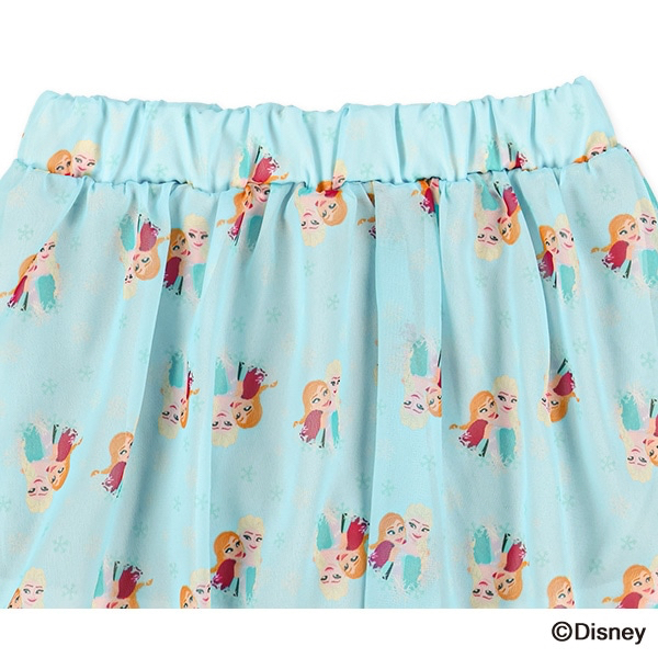 🇯🇵預訂 日本直送🇯🇵兩色Disney公主滿印雪紡短裙褲