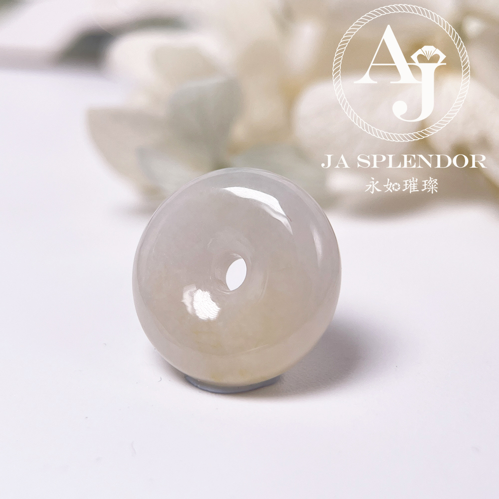 JN-476 天然翡翠A玉 冰潤雪梨黃小平安扣