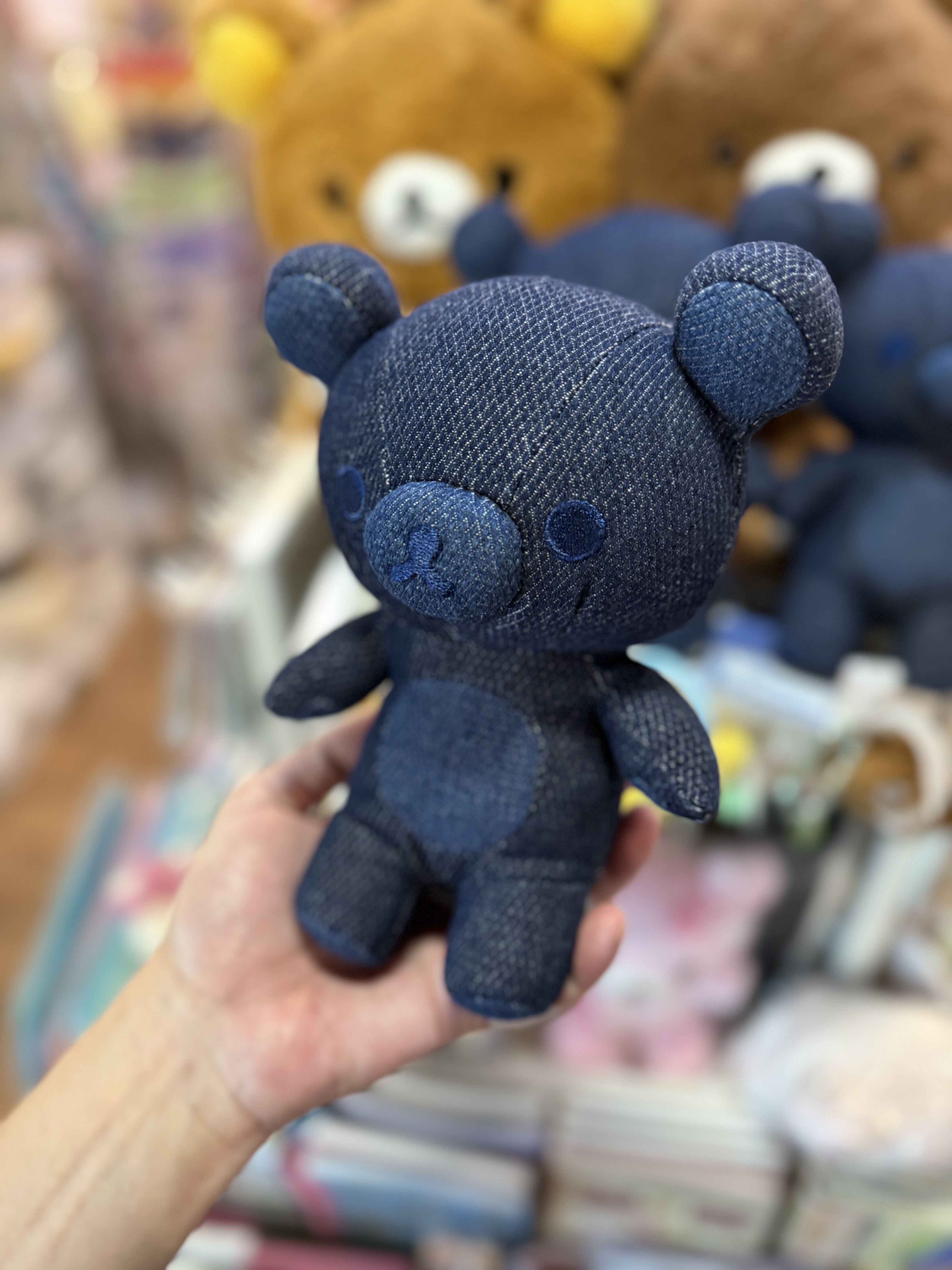 《現貨》全新日本倉敷/輕井澤店限定 牛仔布材質Rilakkuma 公仔