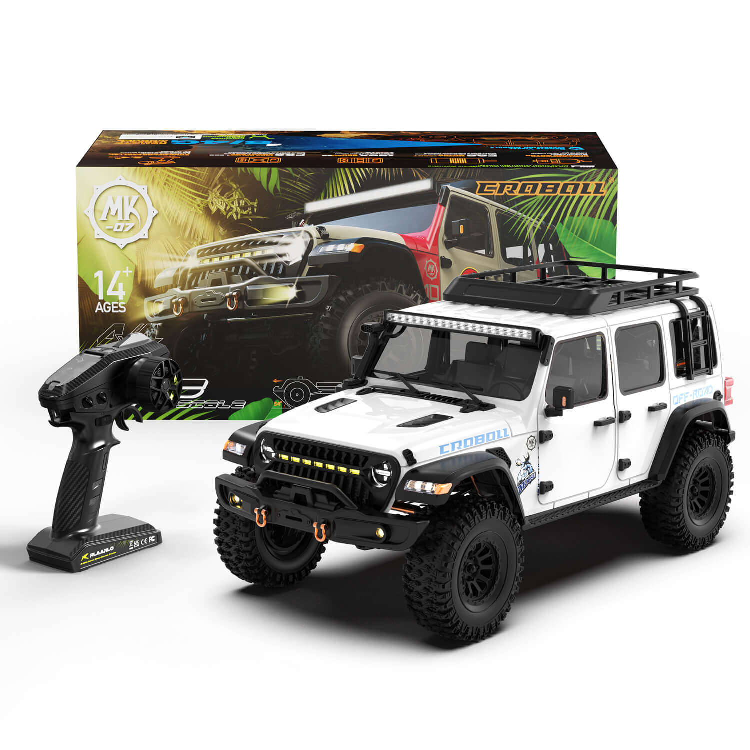 全新 RLAARLO 1/7 Sensored Brushless Crawler MK07 V2 Hand-Painted | 雷拉洛 侏羅紀圖案 攀爬車 | 前後差速鎖 | 變速波箱