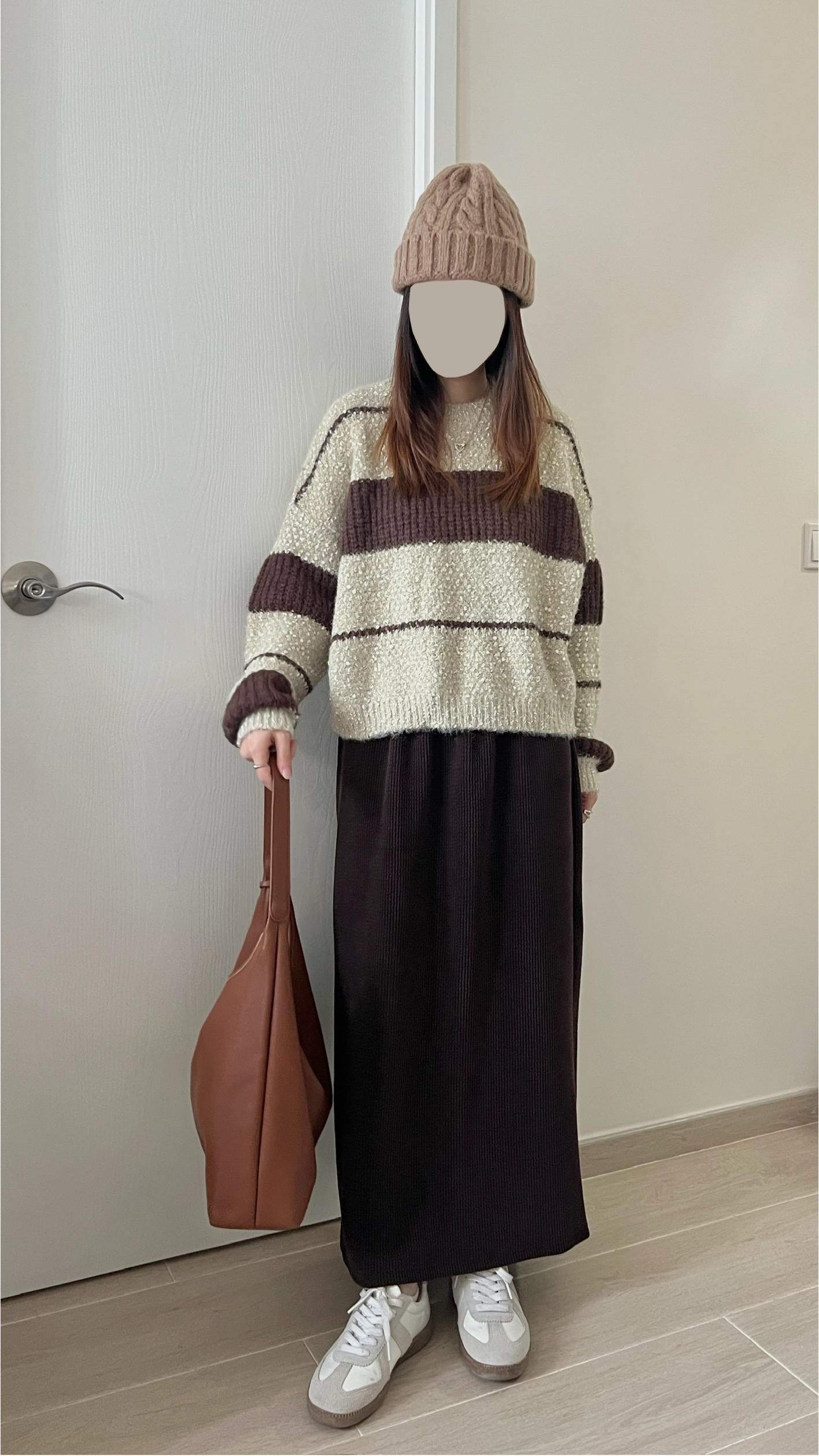 厚實直筒長裙 免熨