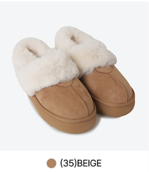 [ Shoopen ] Fleece 2way platform sandal 兩著 毛毛鞋