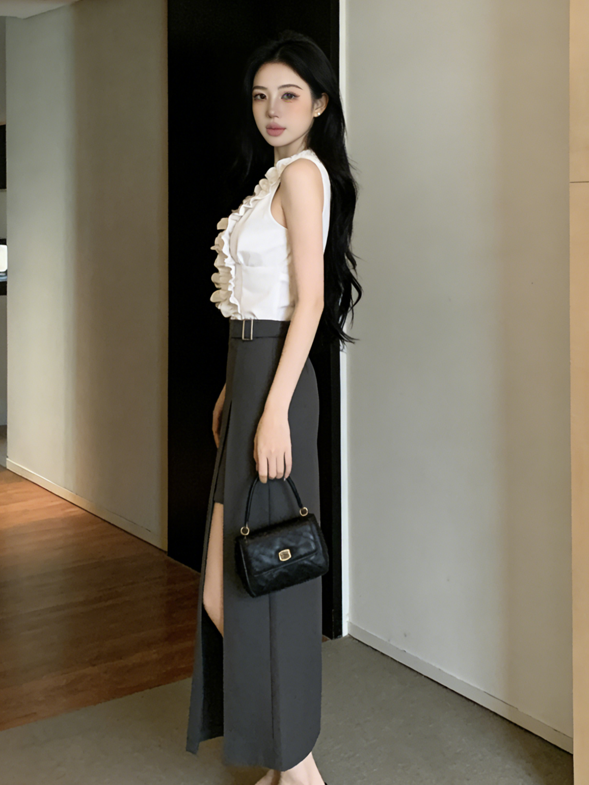 Urban Edge Midi Skirt M136