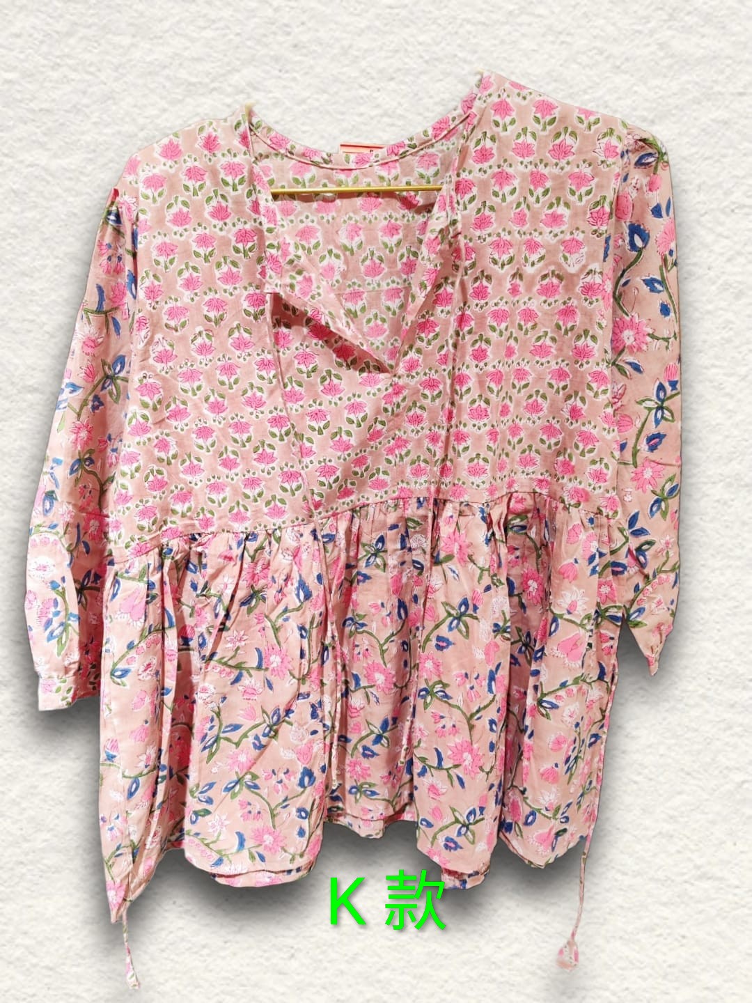 印度木刻印花純綿上衣