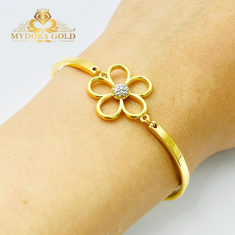 MYDORA Gelang Fesyen Bunga Daisy Manis l EMAS 916/22K