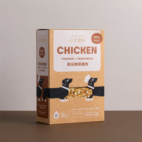 小犬威利｜無麩主食系列 - 南瓜鮮蔬雞肉熟食凍乾