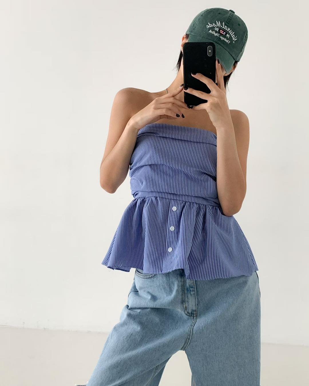 荷葉邊平口上衣