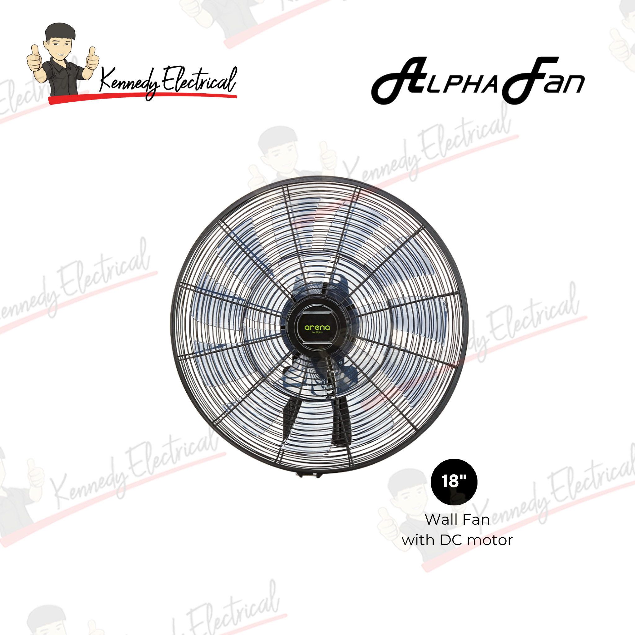 Alpha 18" Arena DC Motor Wall Fan 18 Blades (ARENA)