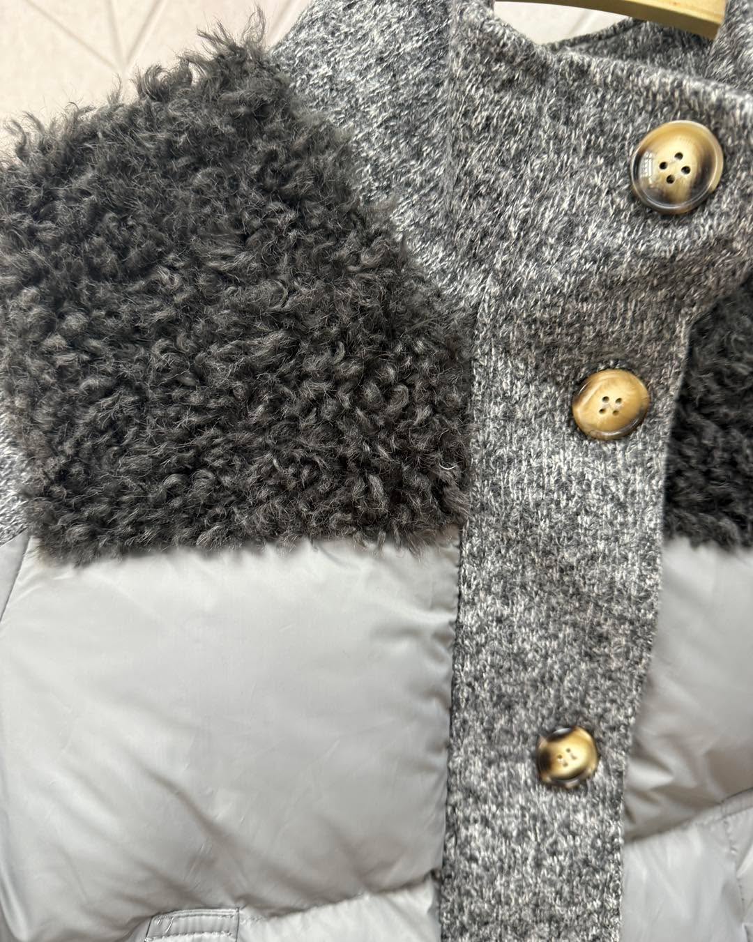 企領拼接超輕棉褸