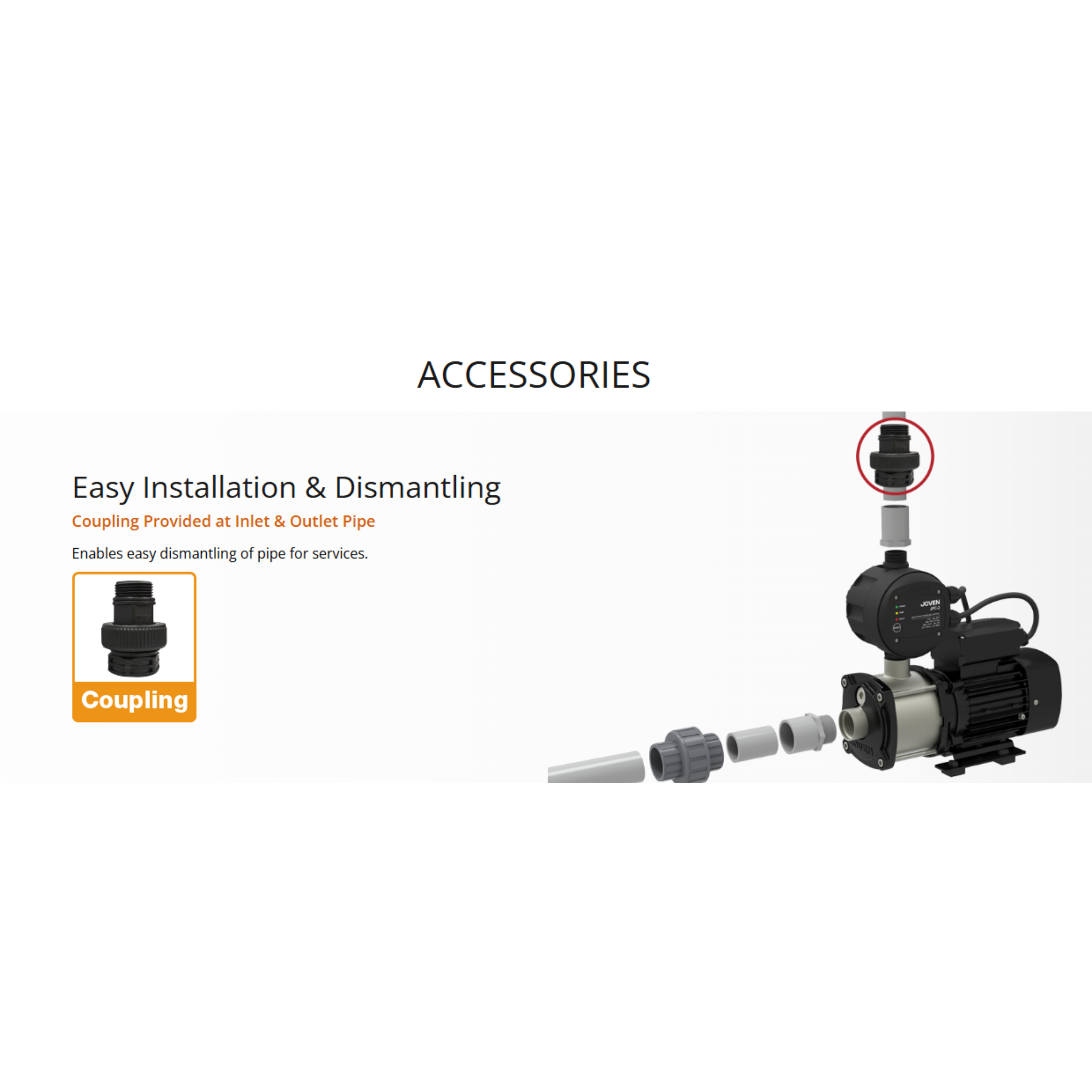 Joven Water Pump 0.5Hp Stainless Steel Automatic Water Pump (JHP 2-30)