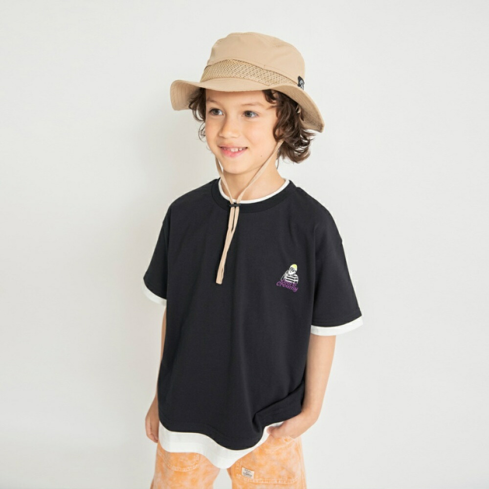 🆕【⭐訂購⭐】🌀 🇯🇵 日本直送🇯🇵 假2件層疊 刺繡 短袖TEE［2款選］🌀[ELCA-0235][260526]