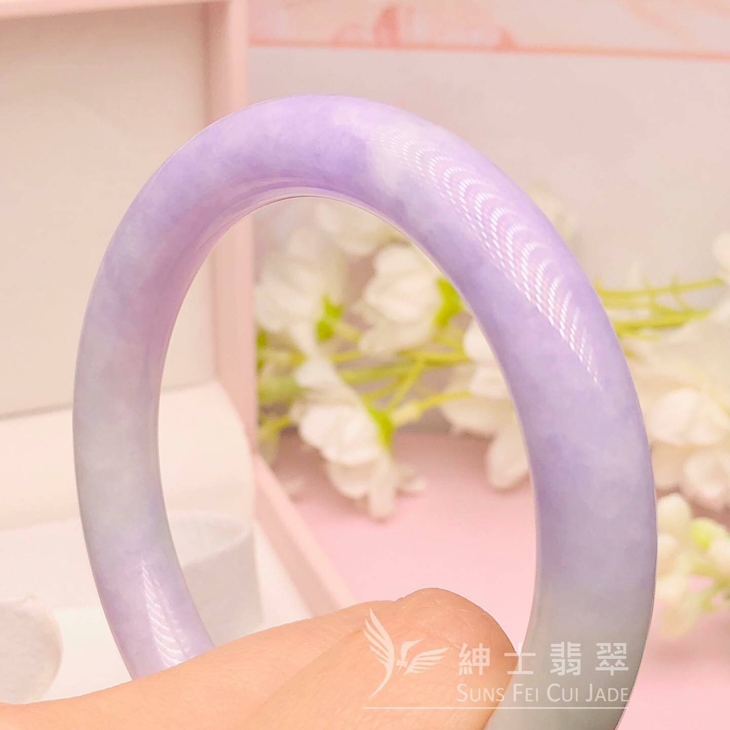 會卡藍紫飄翠圓鐲59.3mm