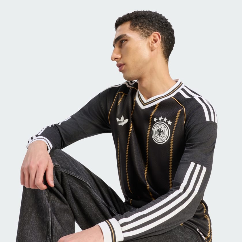 黑金告別！⚫🟥🟨 Adidas Germany 德國 2026 三客長袖球迷版球衣 (可加印球員印字及臂章) KS5182