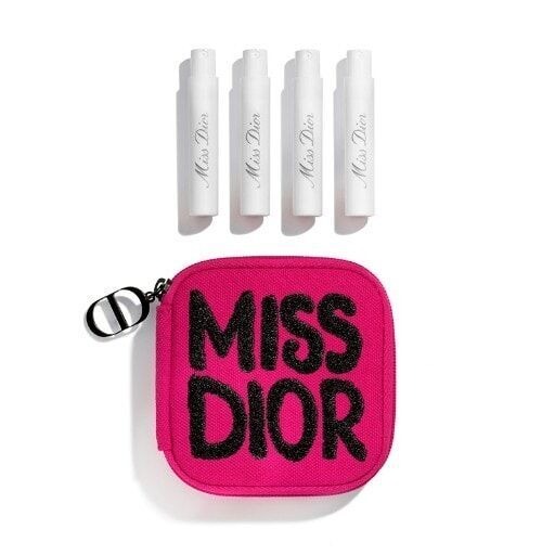 Miss Dior 贈品桃紅色迷你香水連收納袋套裝💯 正品贈品‼️