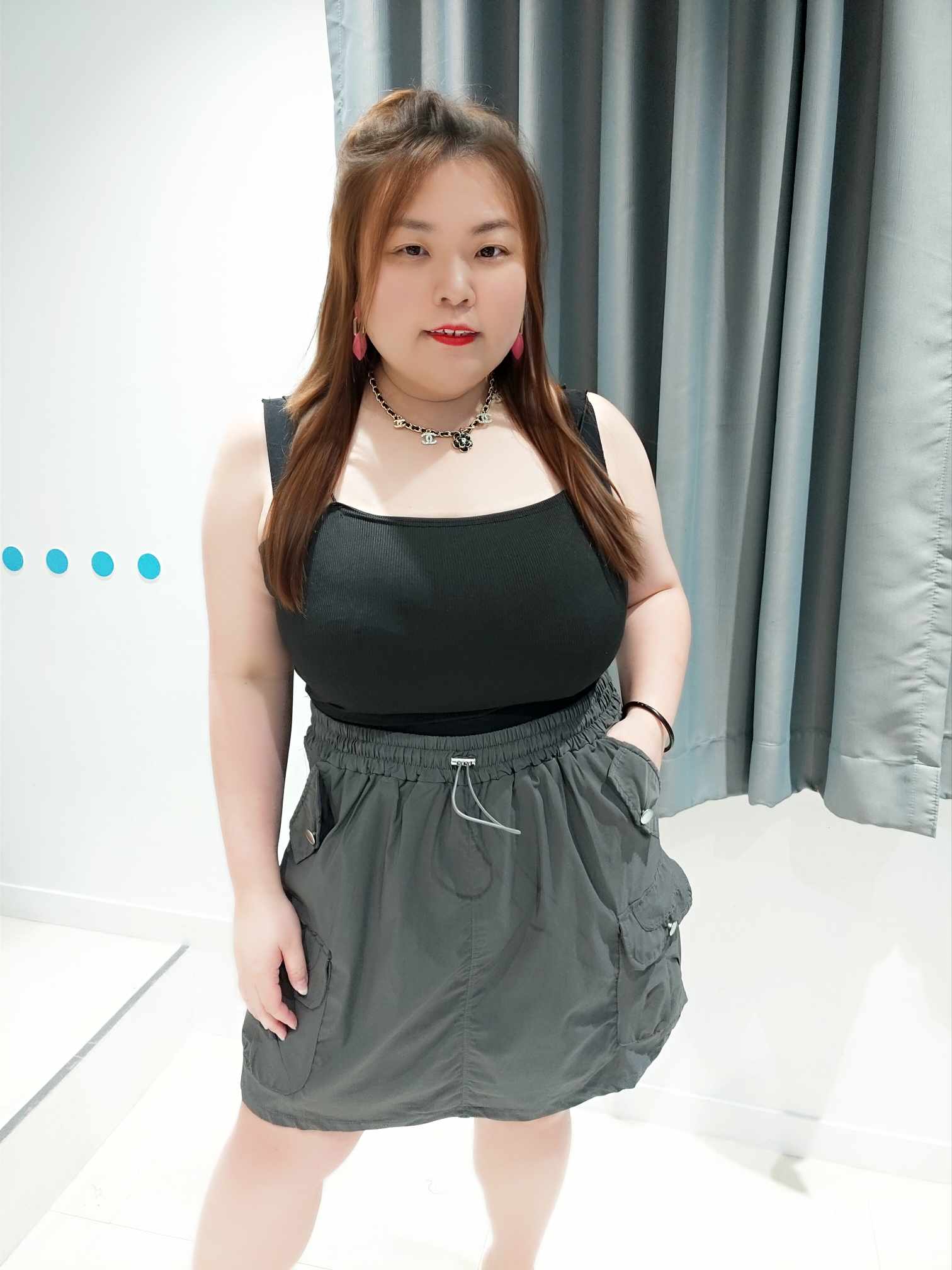 DSE02 绑带设计工装裤裙