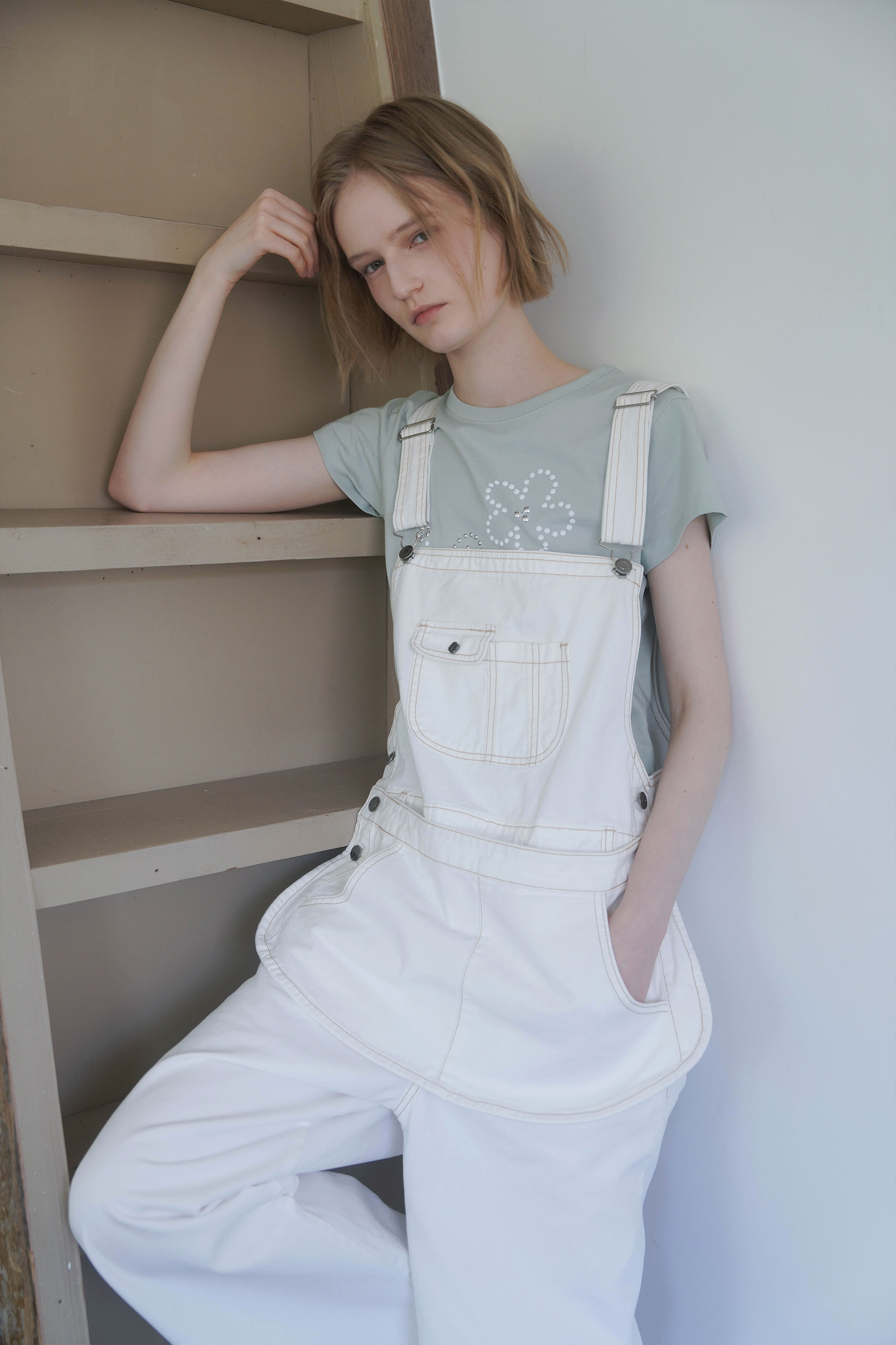 韓國🇰🇷設計品牌Heeari | Maggie Layered Denim Overall Pants