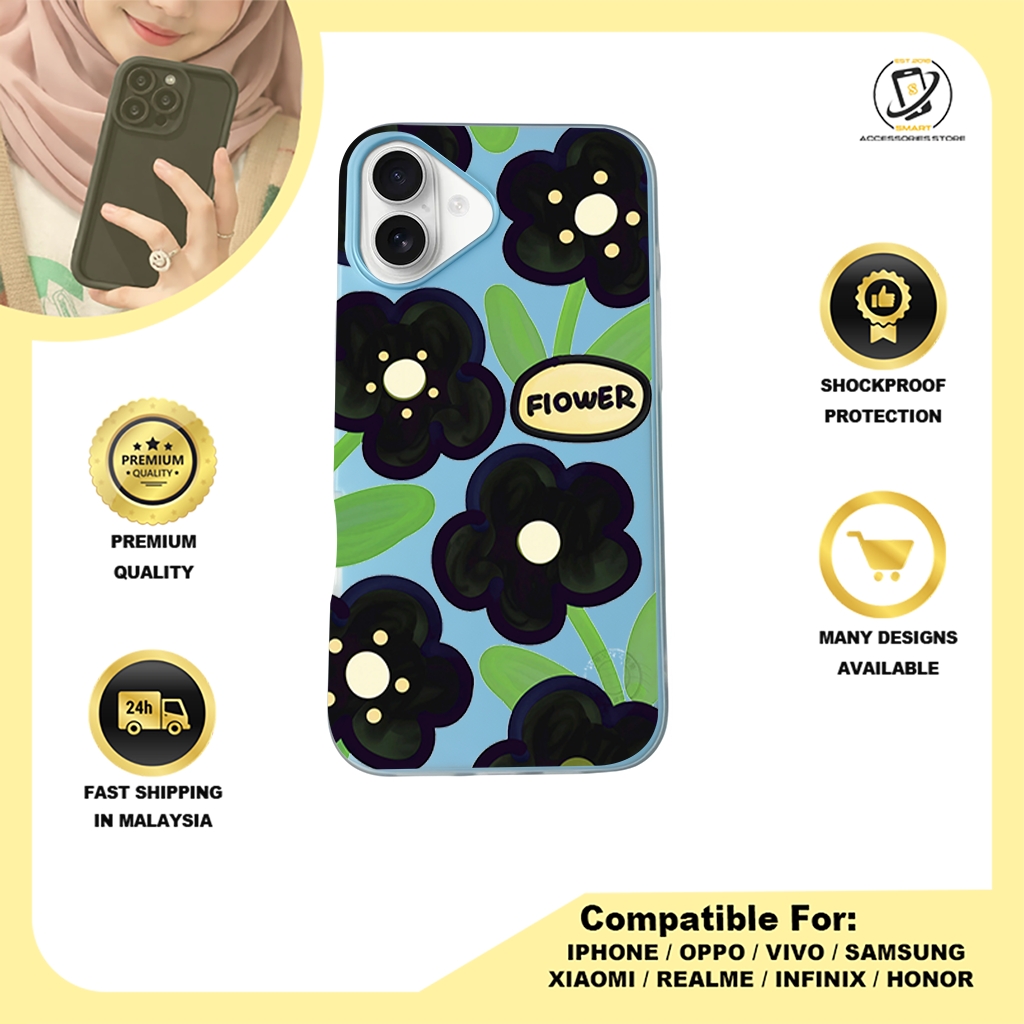 JELLY CASE PHONE FOR IPHONE - DESIGN FLOWER W