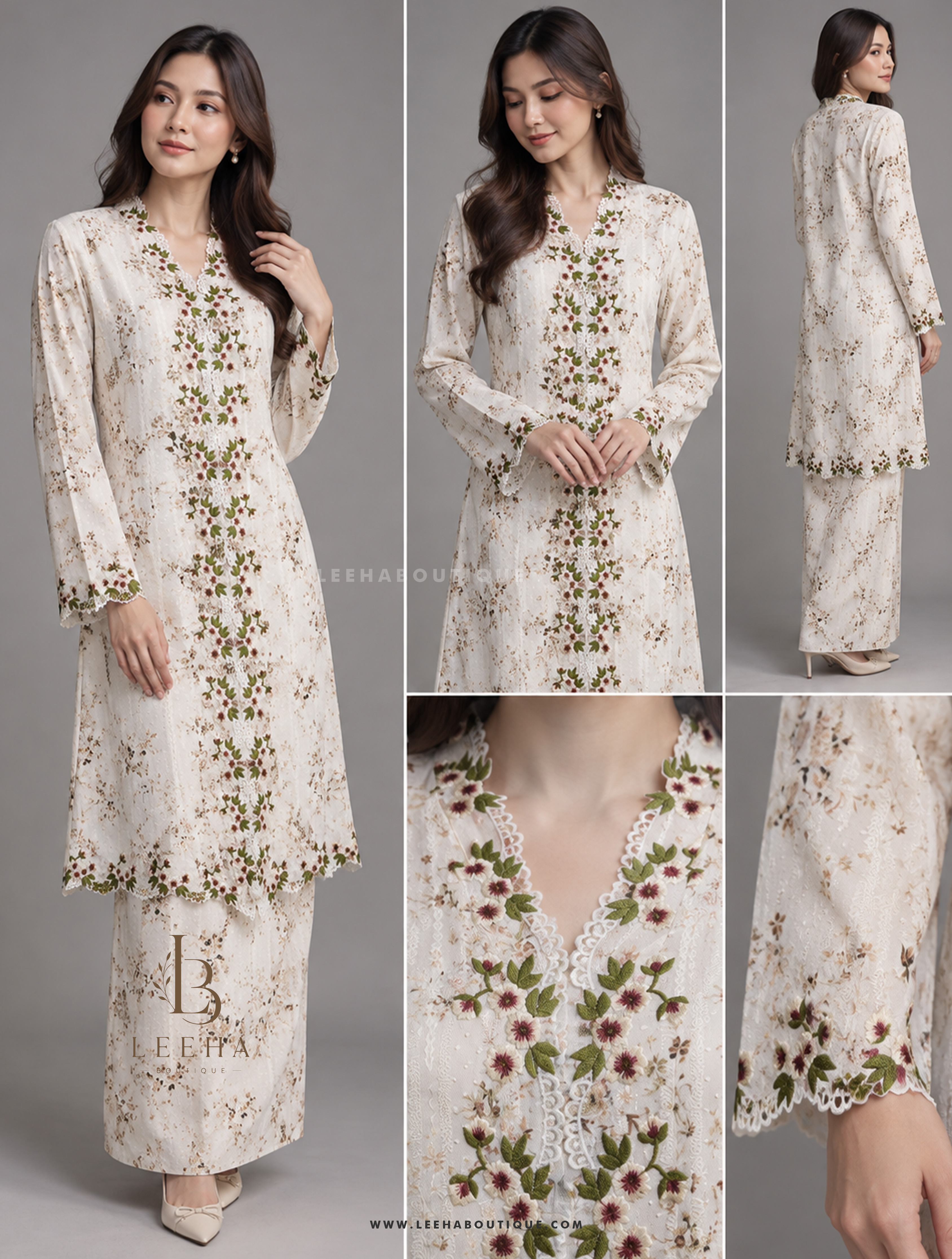 KEBAYA SERI BULAN (CREAM)