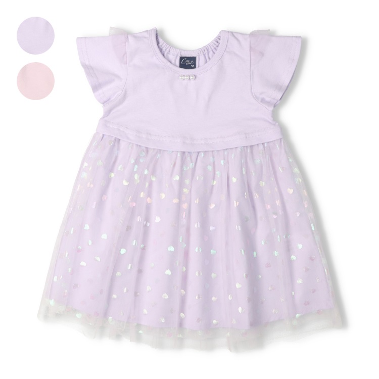 🆕【⭐訂購⭐】  日本直送🌀心形薄紗 珍珠領口 荷葉邊袖 連身裙［2款選］🌀[ELCA-0243][260426]