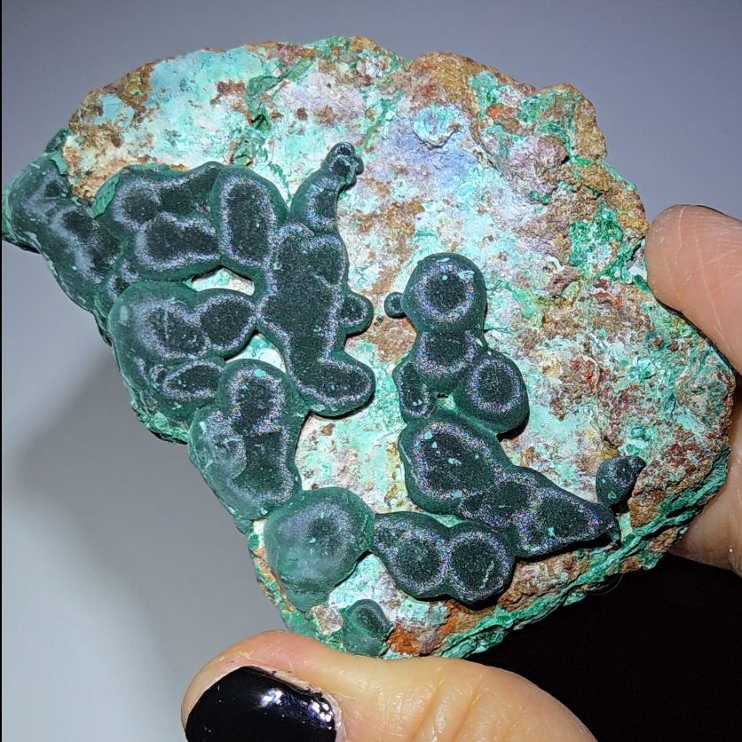 Velvet botryoidal malachite specimen - MAL4