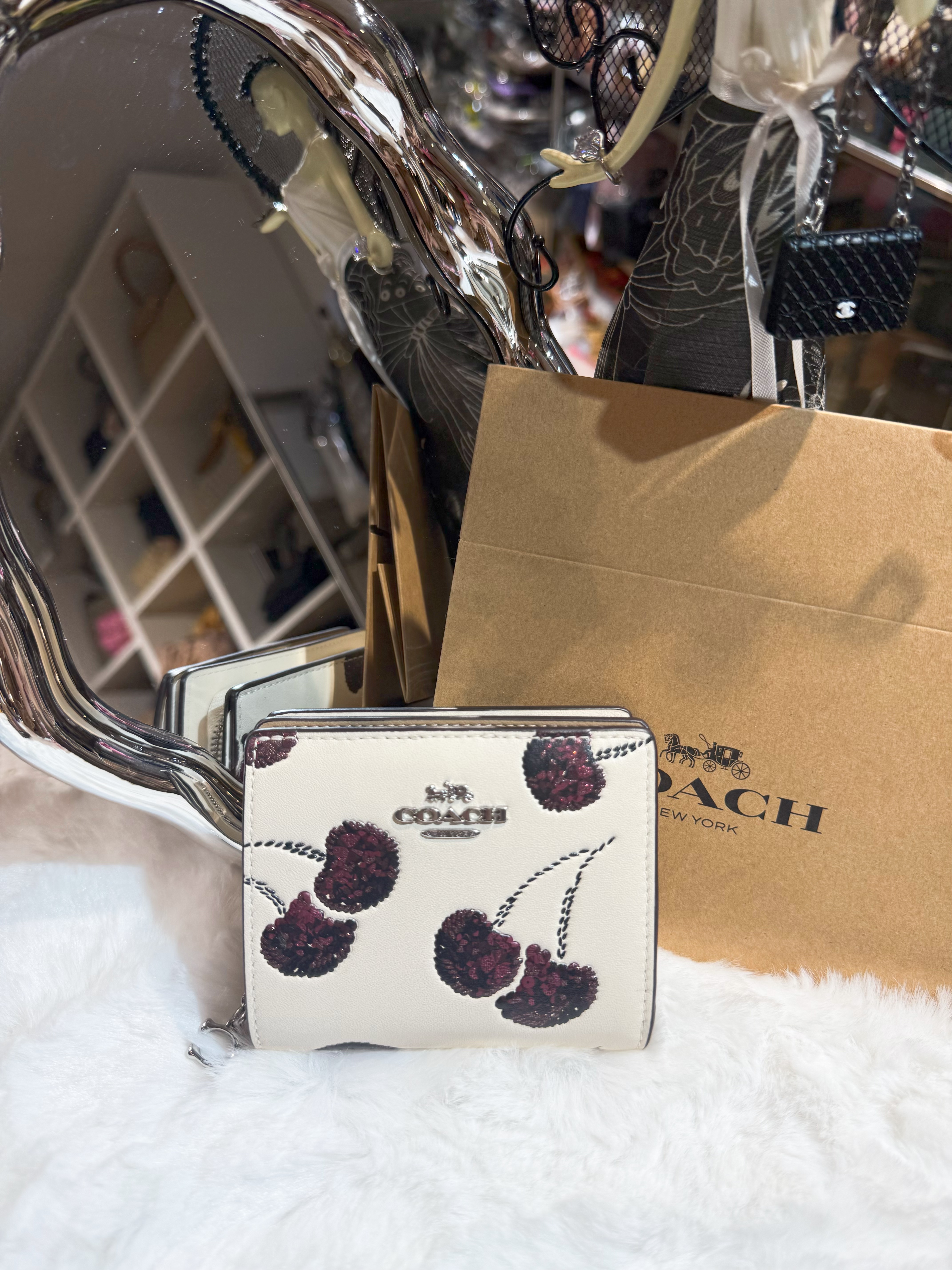 Coach Snap wallet cherry/w