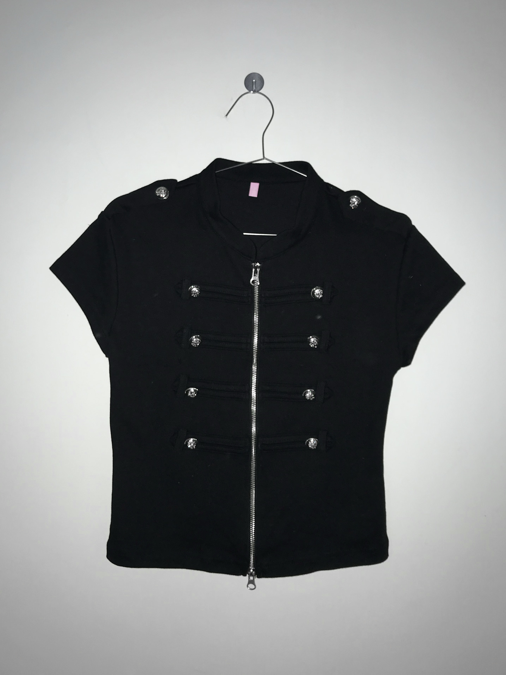 Napoleon Cropped Zip-Up Top