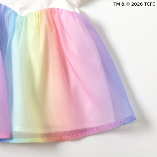 🆕【⭐訂購⭐】🇯🇵日本直送 🌀Care Bears 漸變彩虹色薄紗 泡泡袖 束腰連身裙🌀 [ELDA-0089][260510]