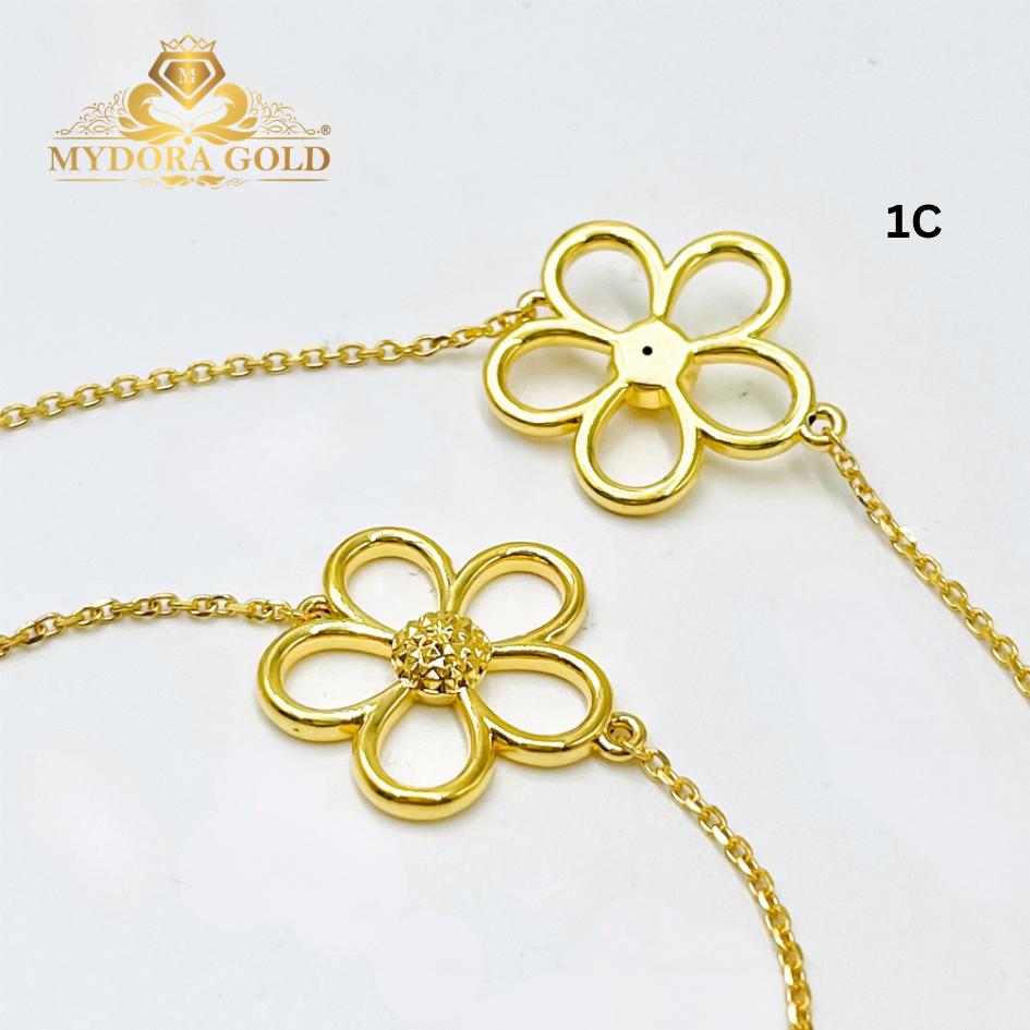 MYDORA Rantai Tangan Fesyen Bunga Daisy l EMAS 916/22K