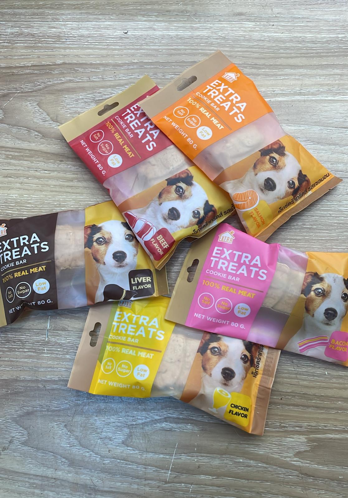 Extra Treats 寵物餅乾棒，100% 真實肉類，80 克