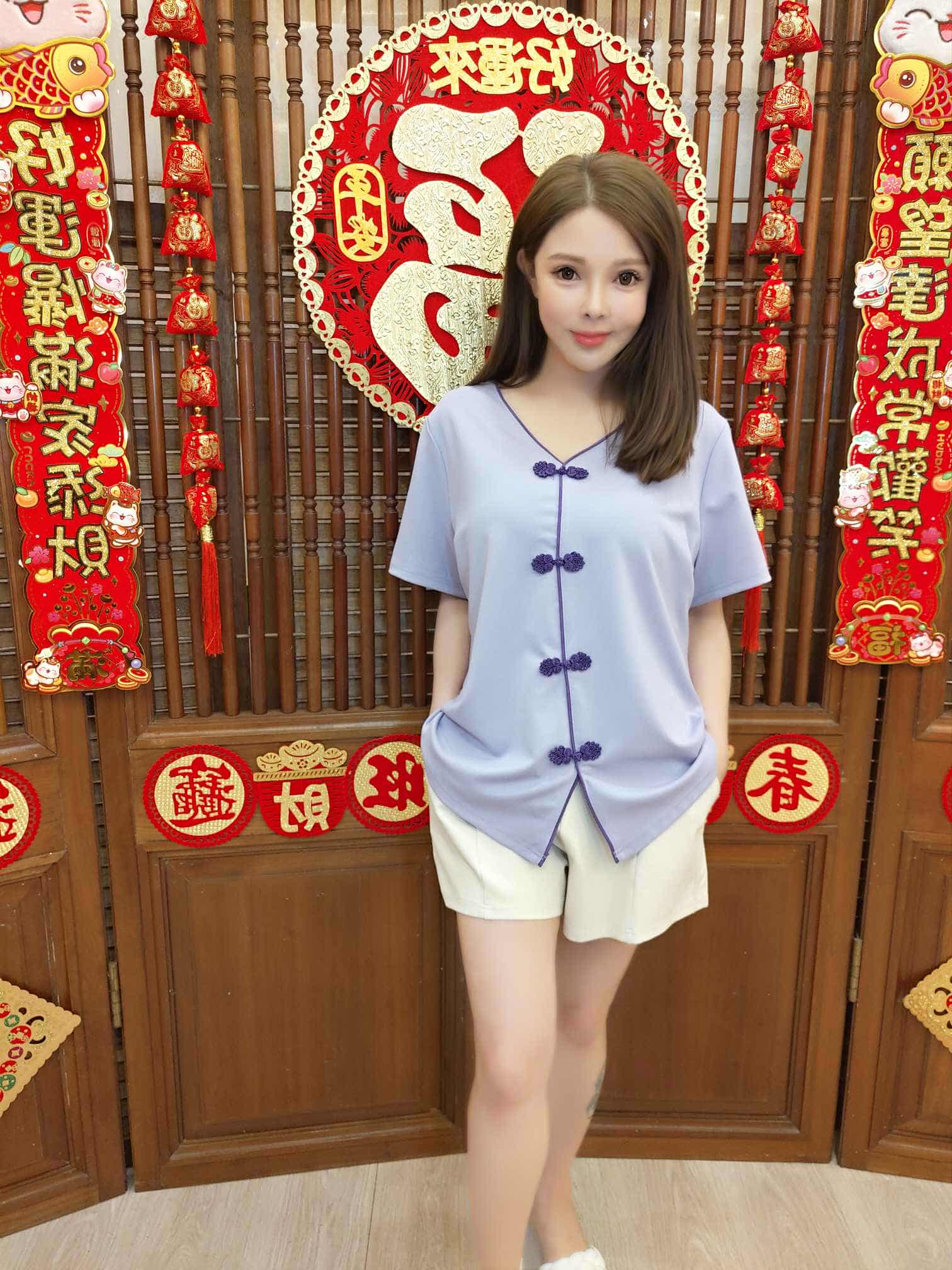 DB08 TW#5275 中国风短袖上衣