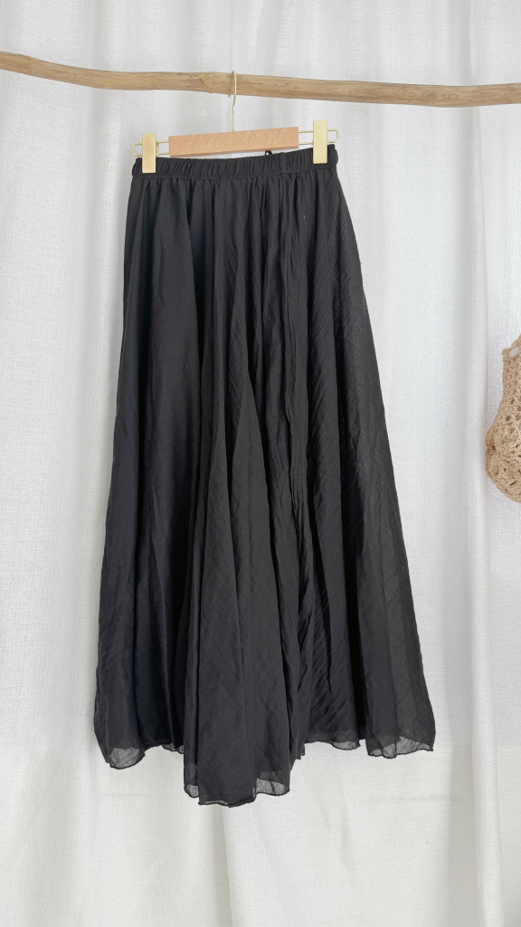 简约气质薄款棉麻半裙