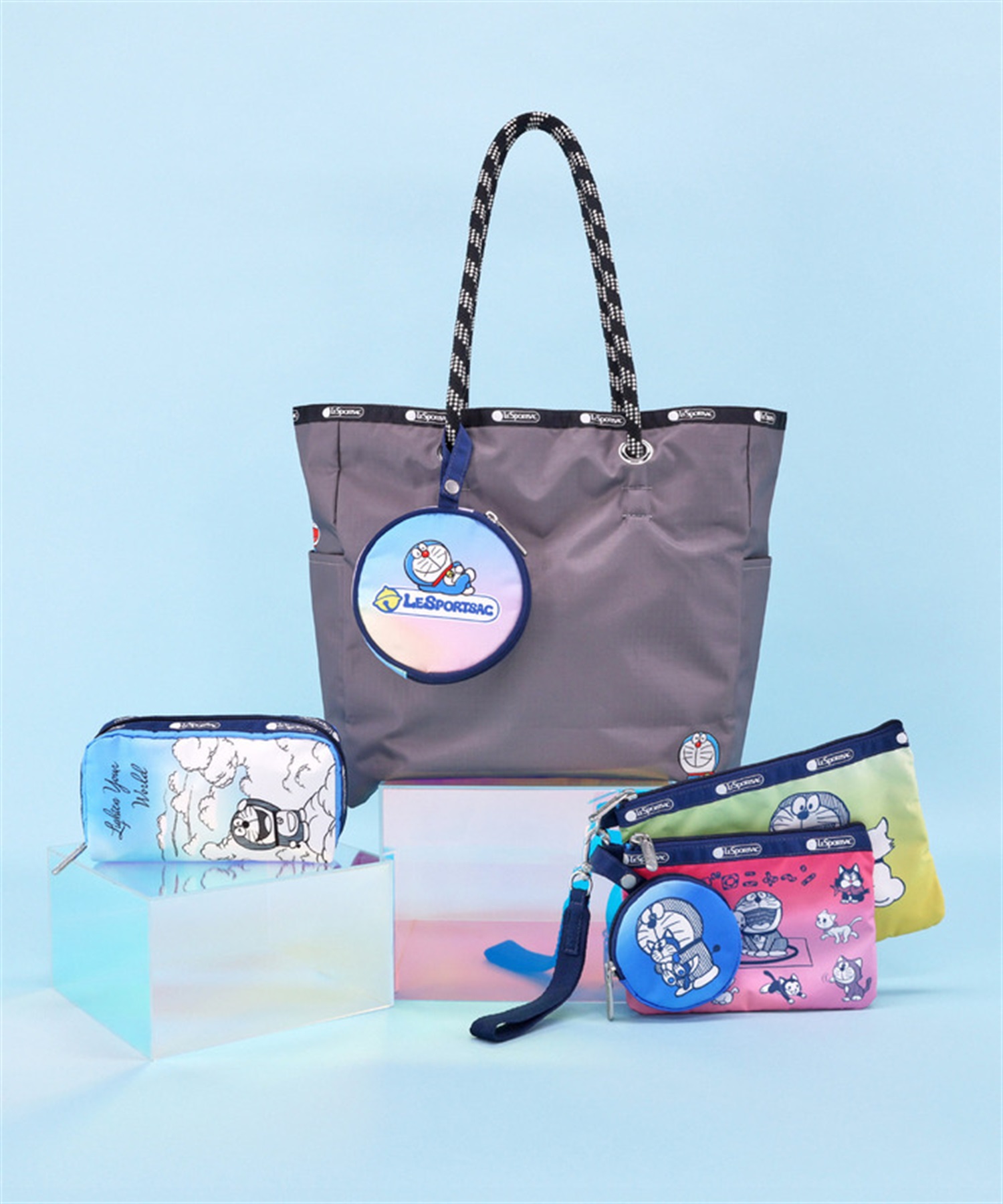 [訂購] [日本直送] 💙 LeSportsac「DORAEMON ML 2 WAY TOTE」 📏 尺寸/內容：高約30cm｜闊約29cm｜厚約11cm｜闊約35cm {TF260814}