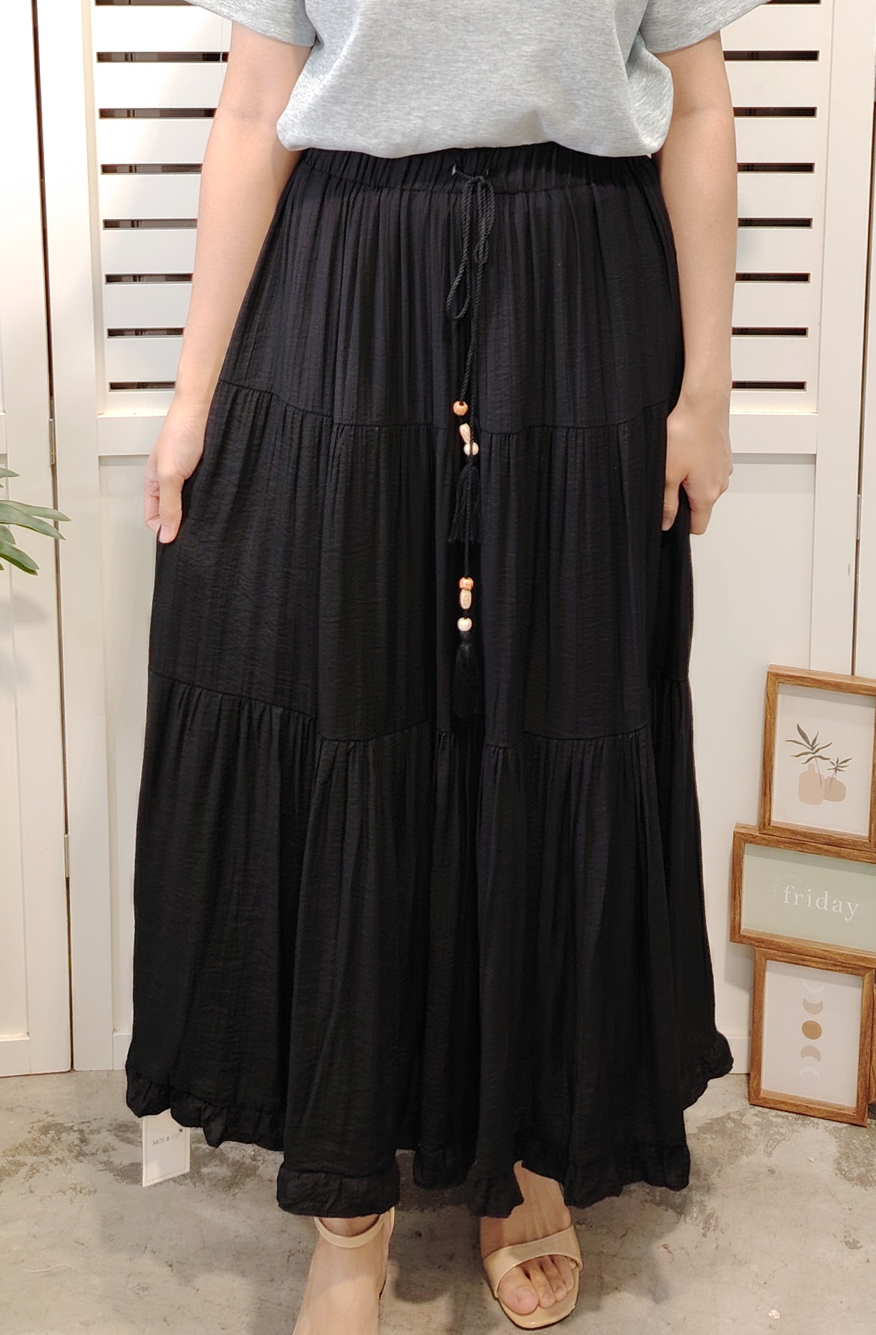 3309 Micro Fiber Tiered Mid Skirt