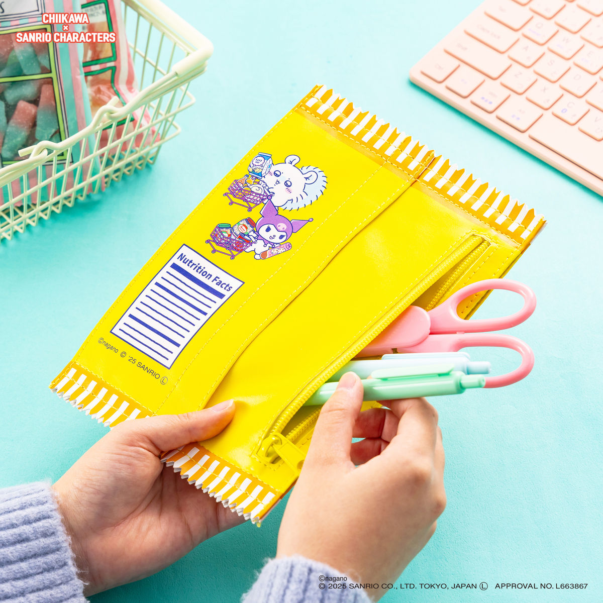 日本 Chiikawa x Sanrio characters 零食款拉鍊袋 pouch