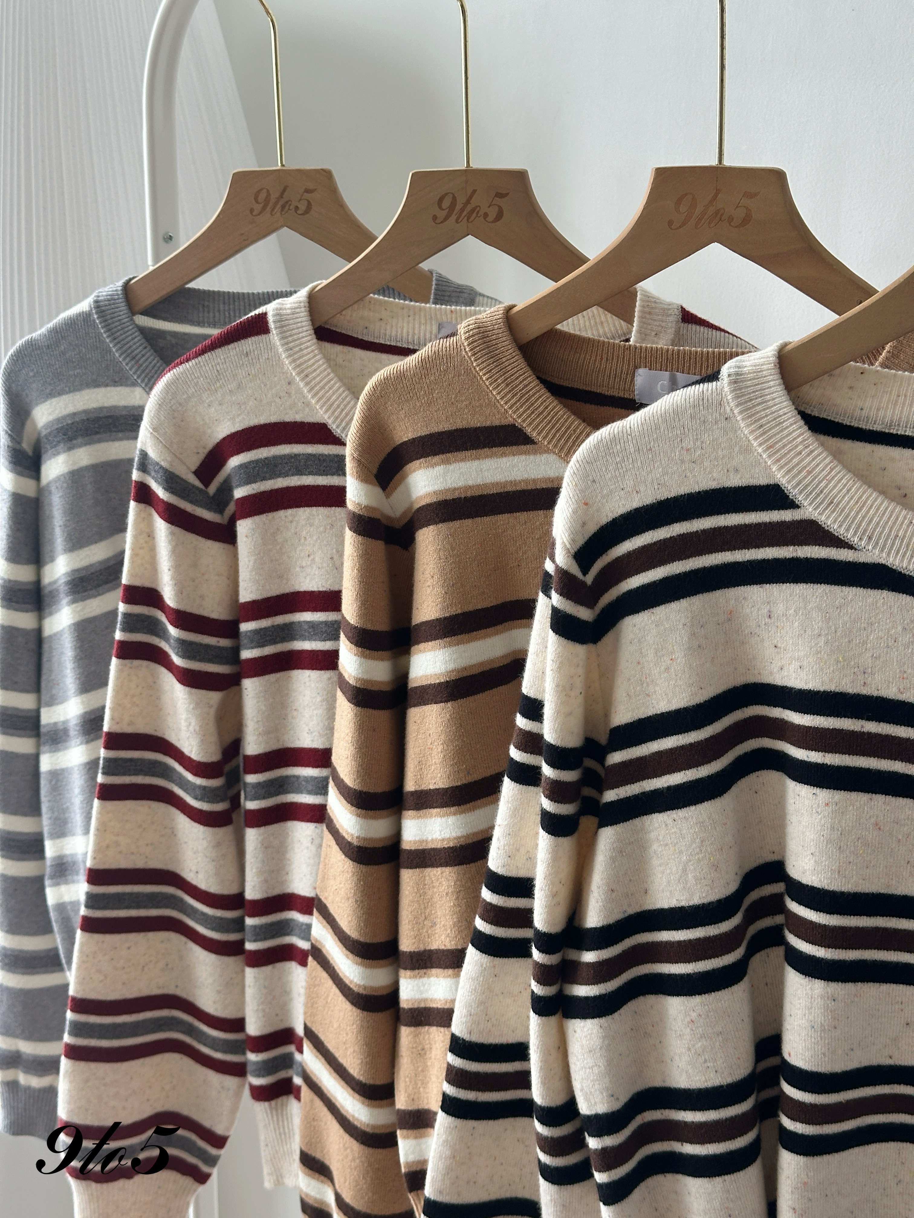 T4374 Stripe Knit Cardigan - 4 Colors 