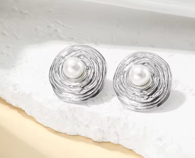 Pearl Swirl Earrings