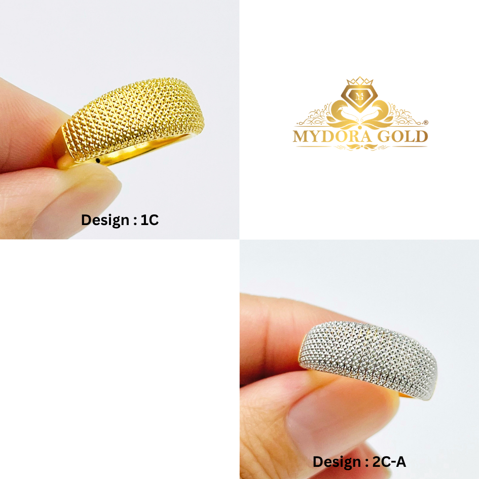 MYDORA Cincin Mini Siciliaa Diamond Cut (5G) l EMAS 916/22K