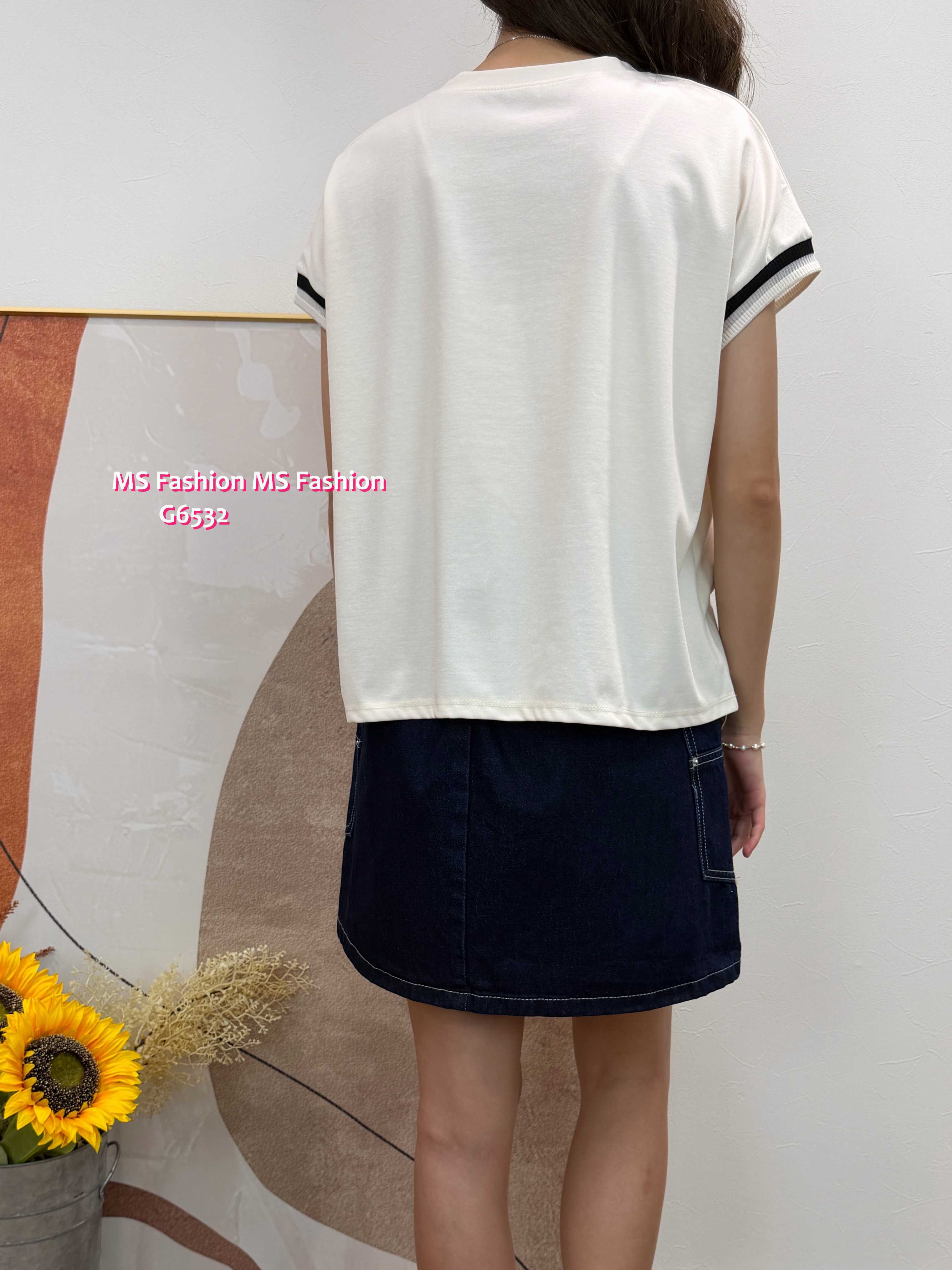 G6532 靚花瓶print top