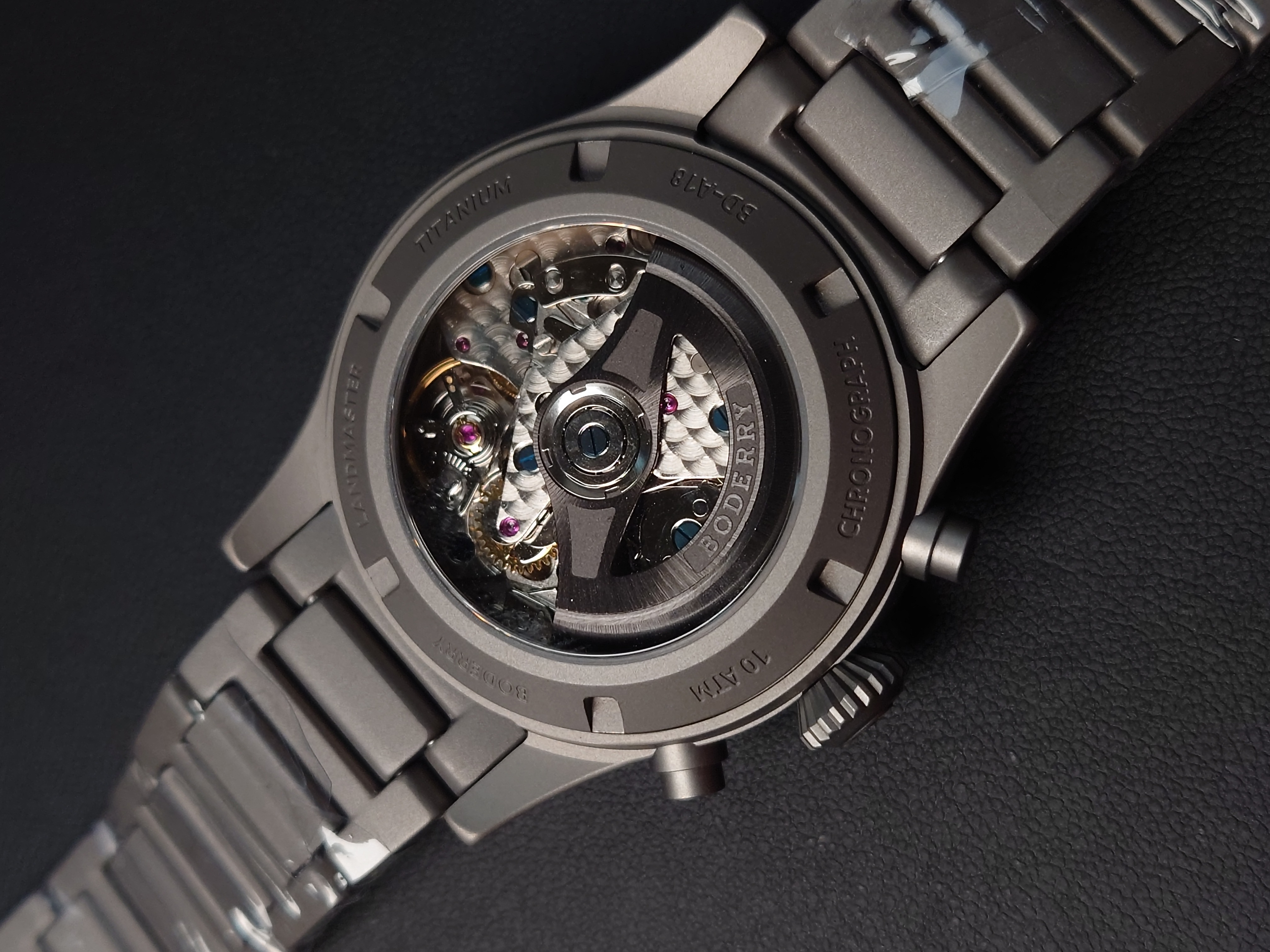 Boderry Landmaster Titanium Chronograph Automatic -  BD-A18T-04B WHPanda