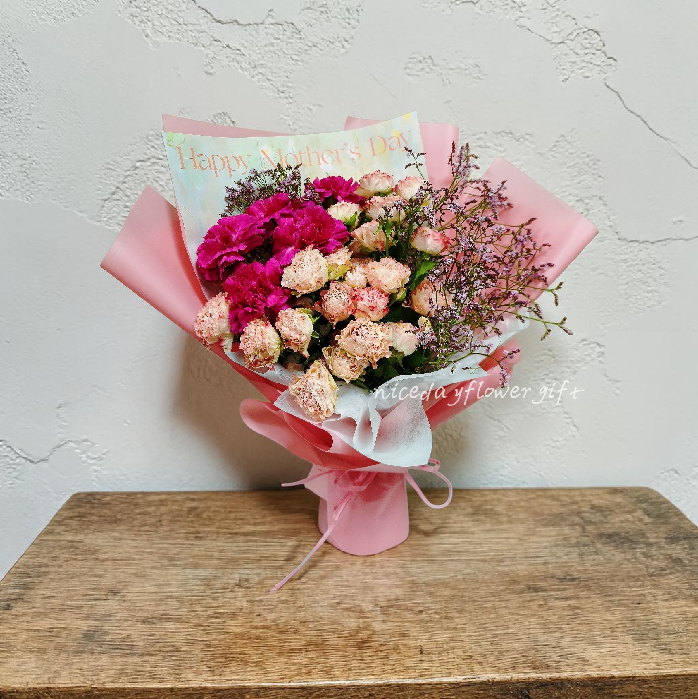 BA50M 康乃馨小玫瑰花束