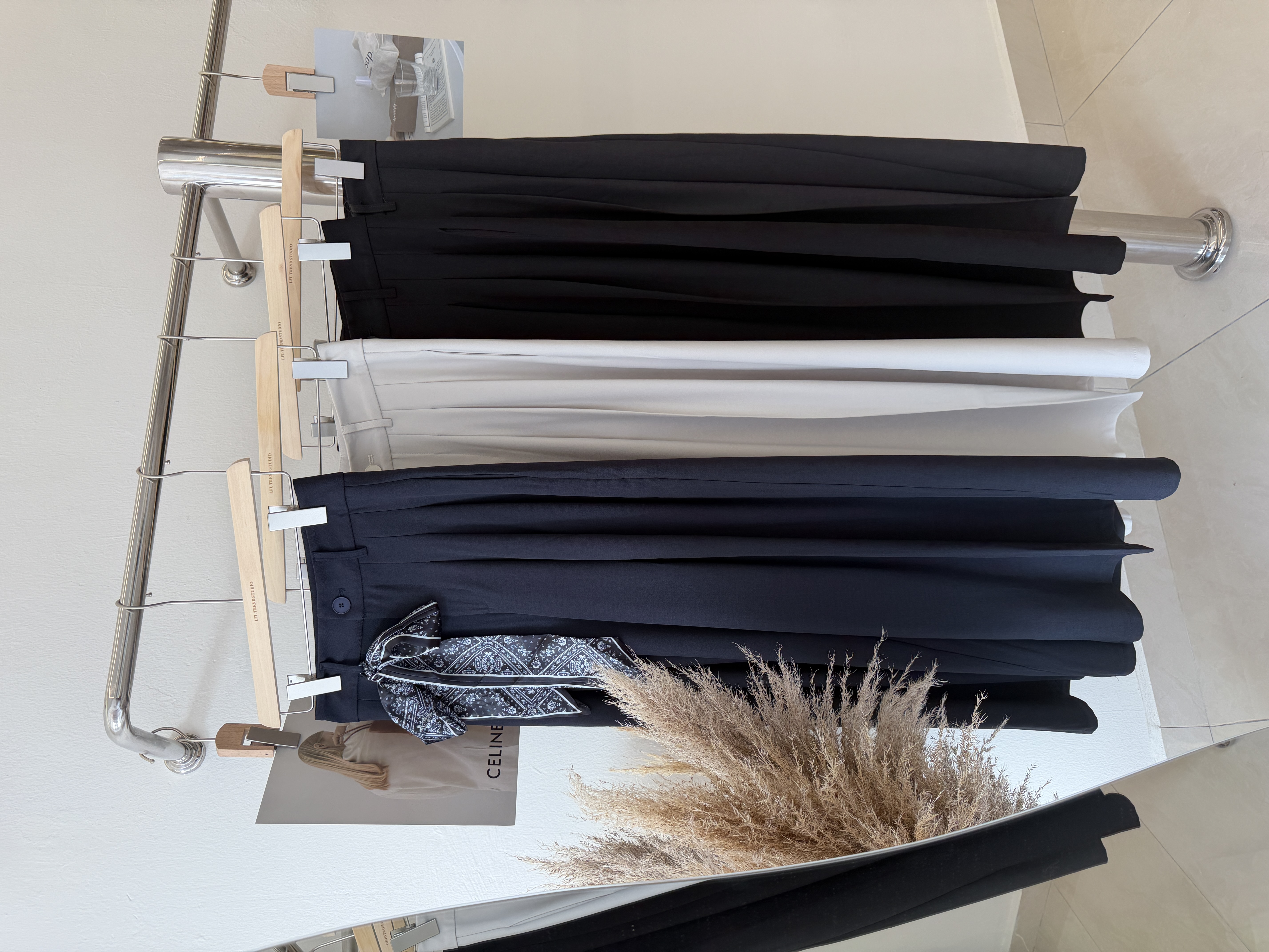 6625 韩版高腰丝巾西装长裤