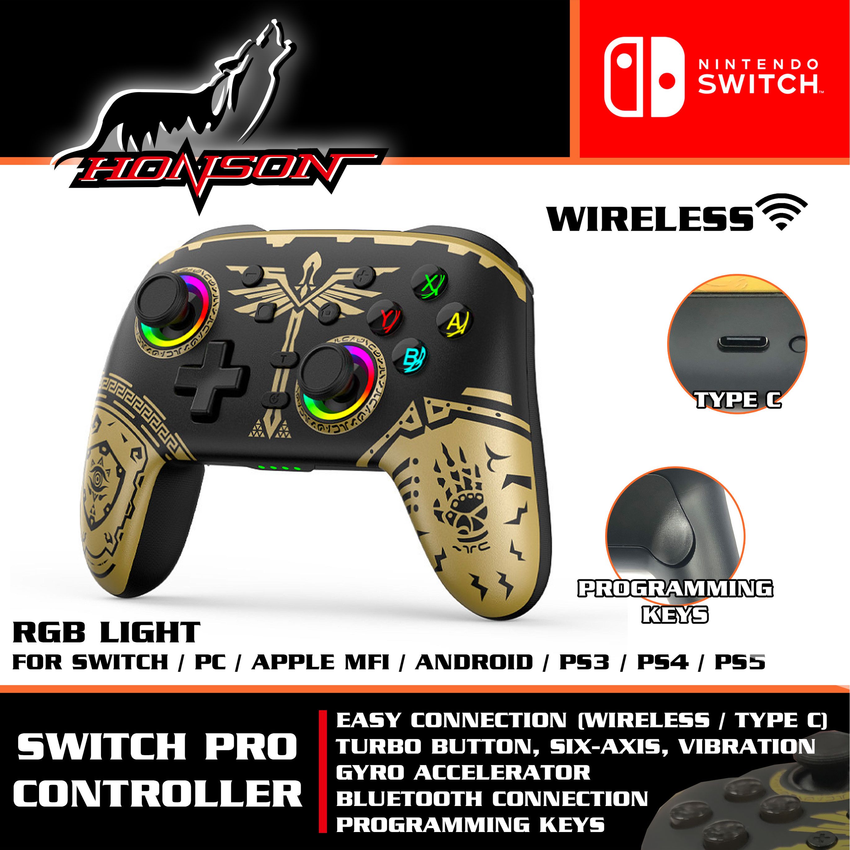 Honson switch pro sales controller