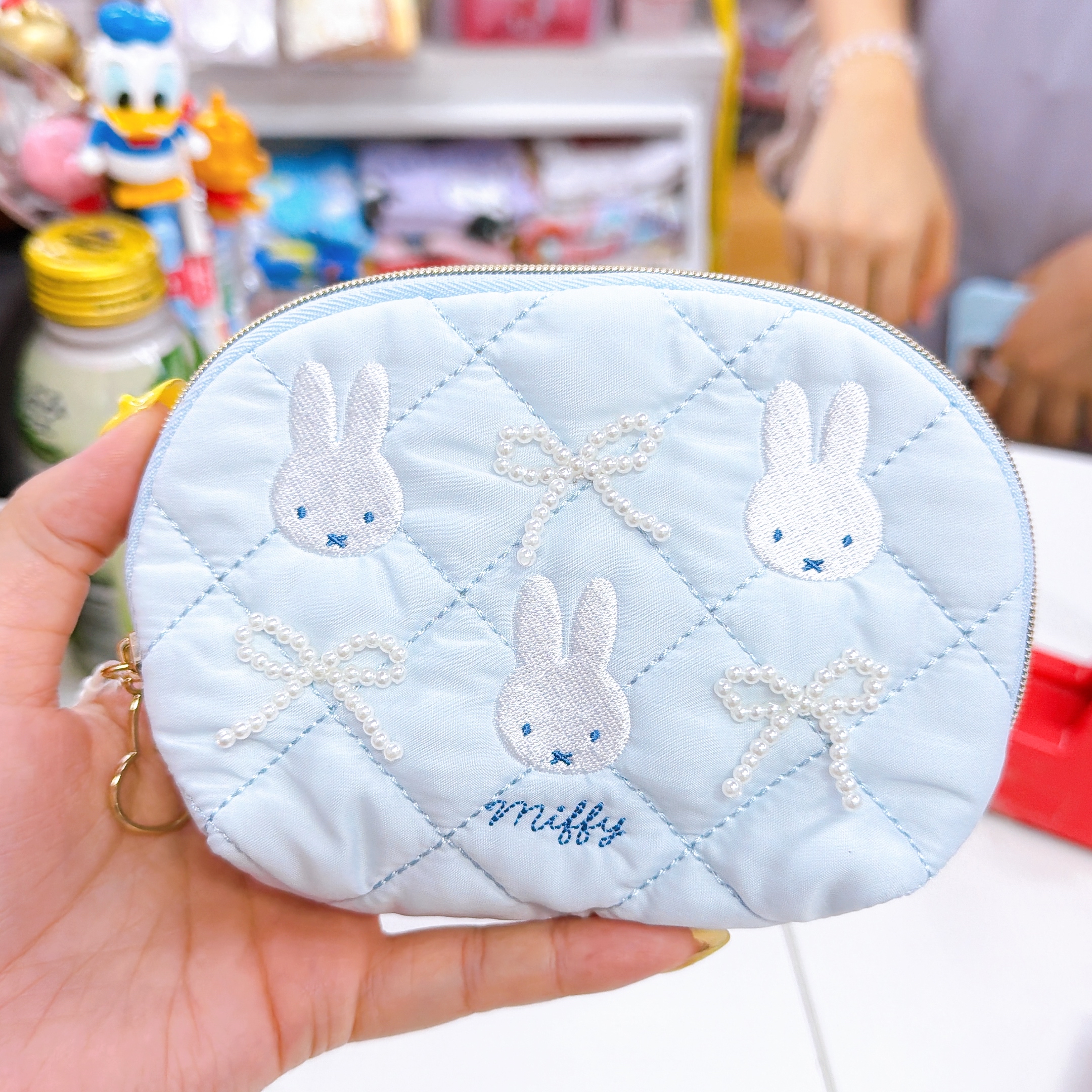 日本直送Miffy新款格紋化妝袋筆袋銀包