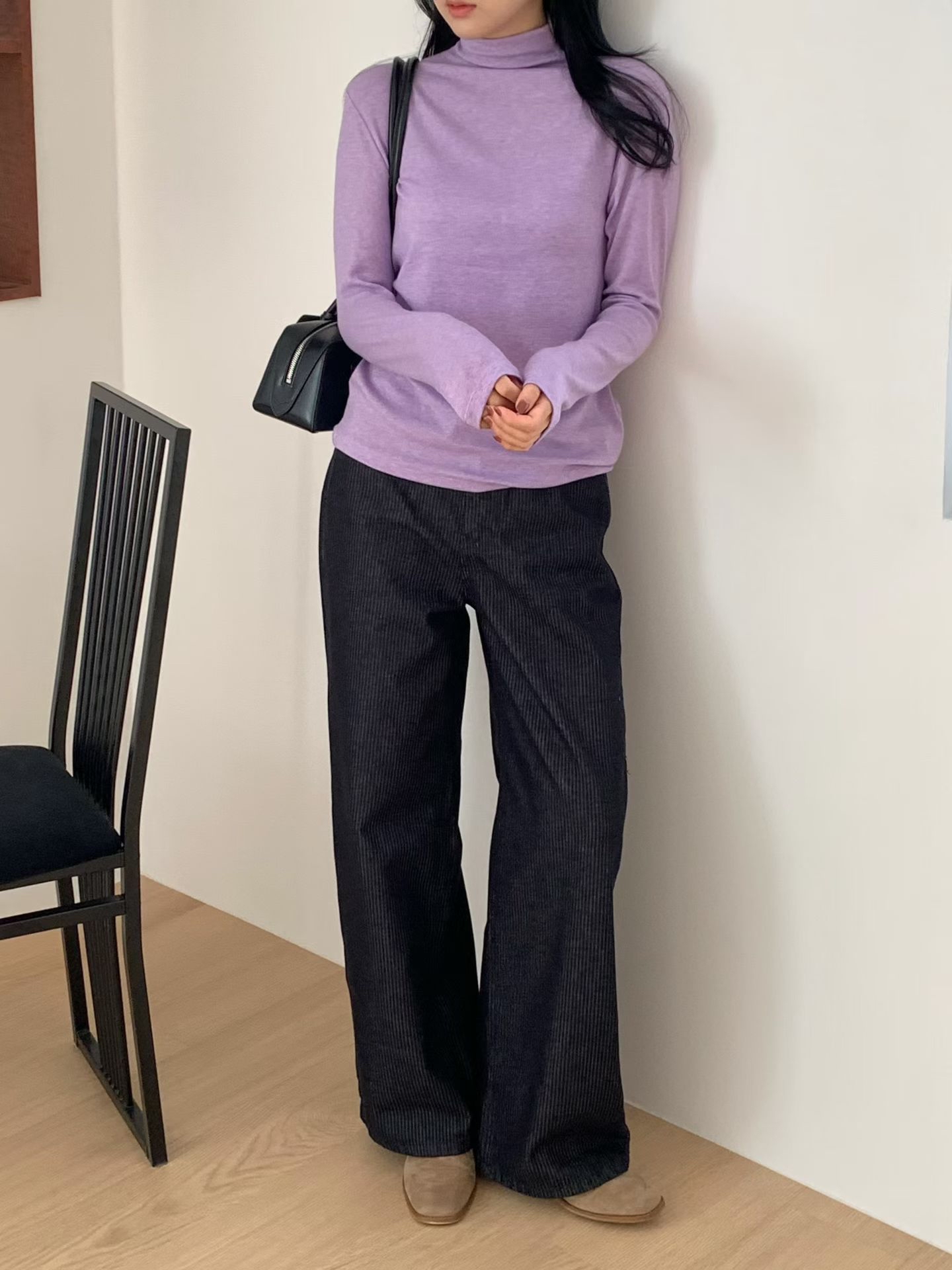MidNeck wool basic tee