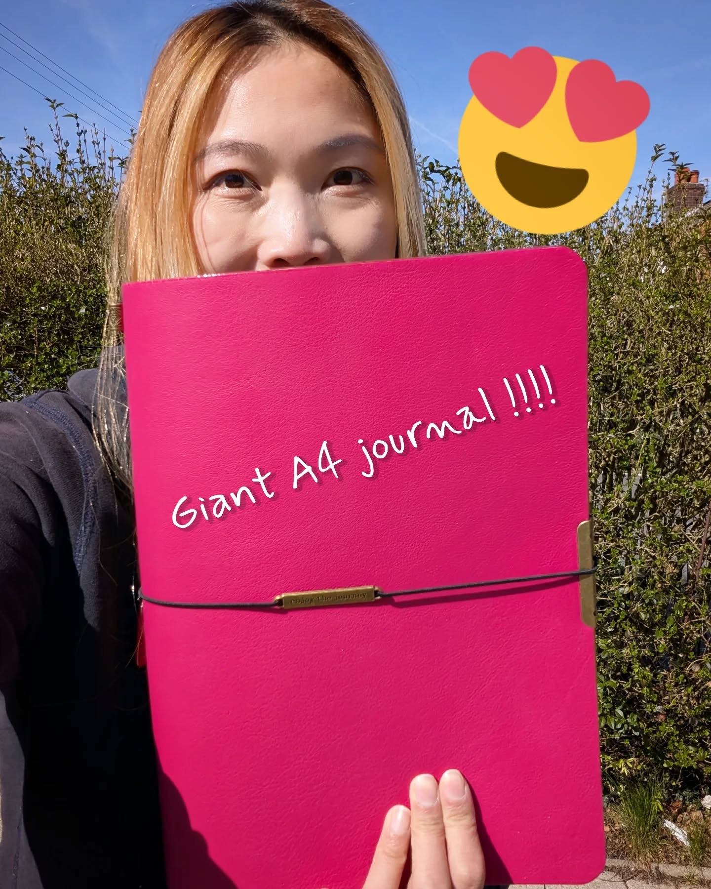 A4 size double-sided Leather Journal with 2023 Winter Design