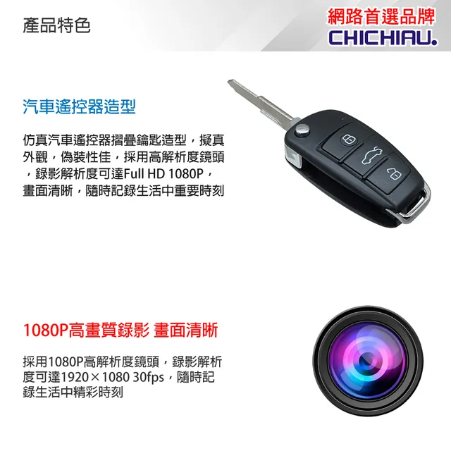 Full HD 1080P 車匙遙控器造型微型針孔攝影機