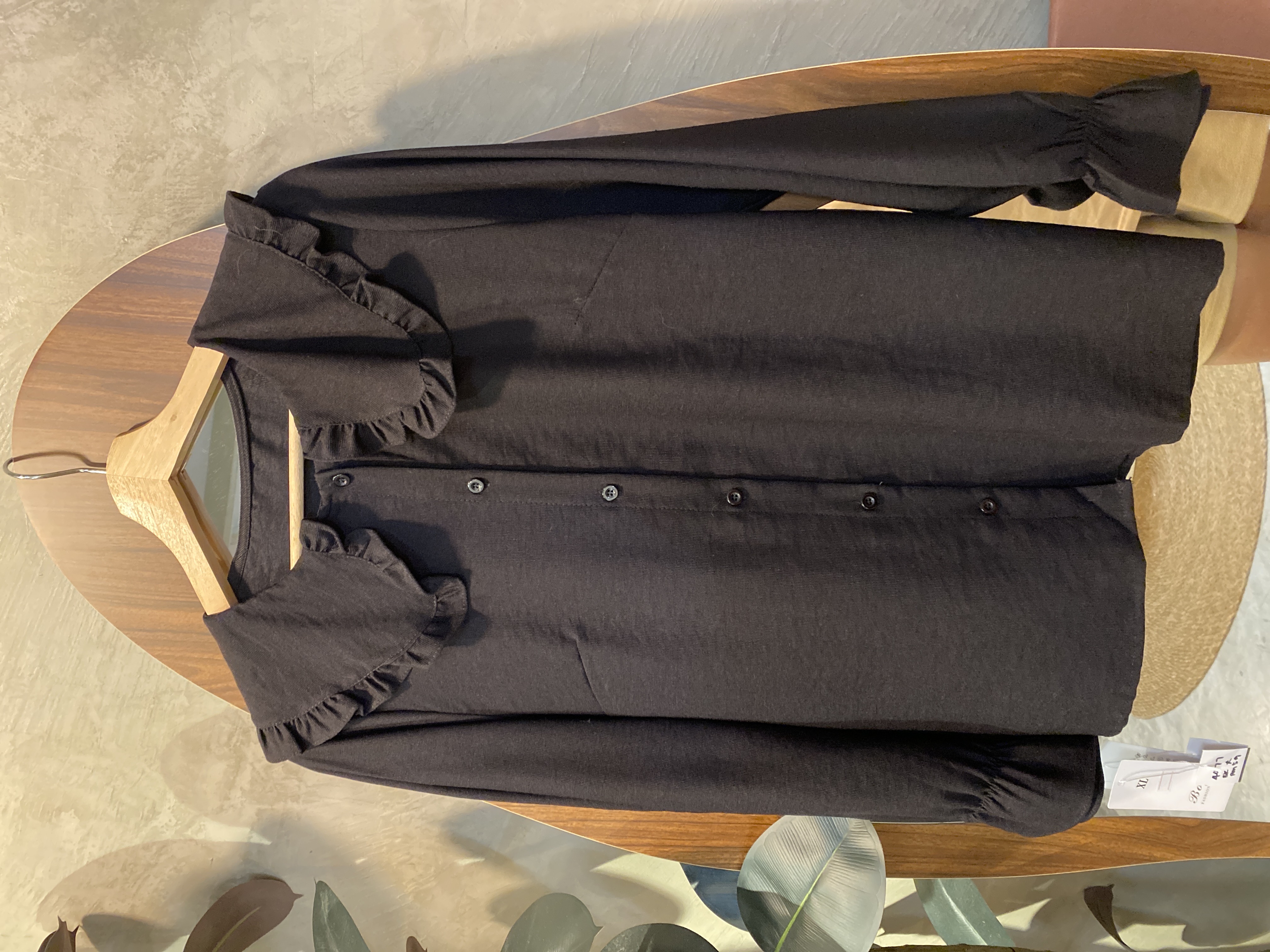 ❤️‍🔥4477号-可爱娃娃领排扣长袖柔软上衣