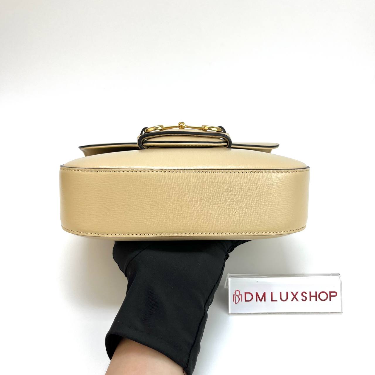 Gucci Beige Horsebit 1955 Small GHW