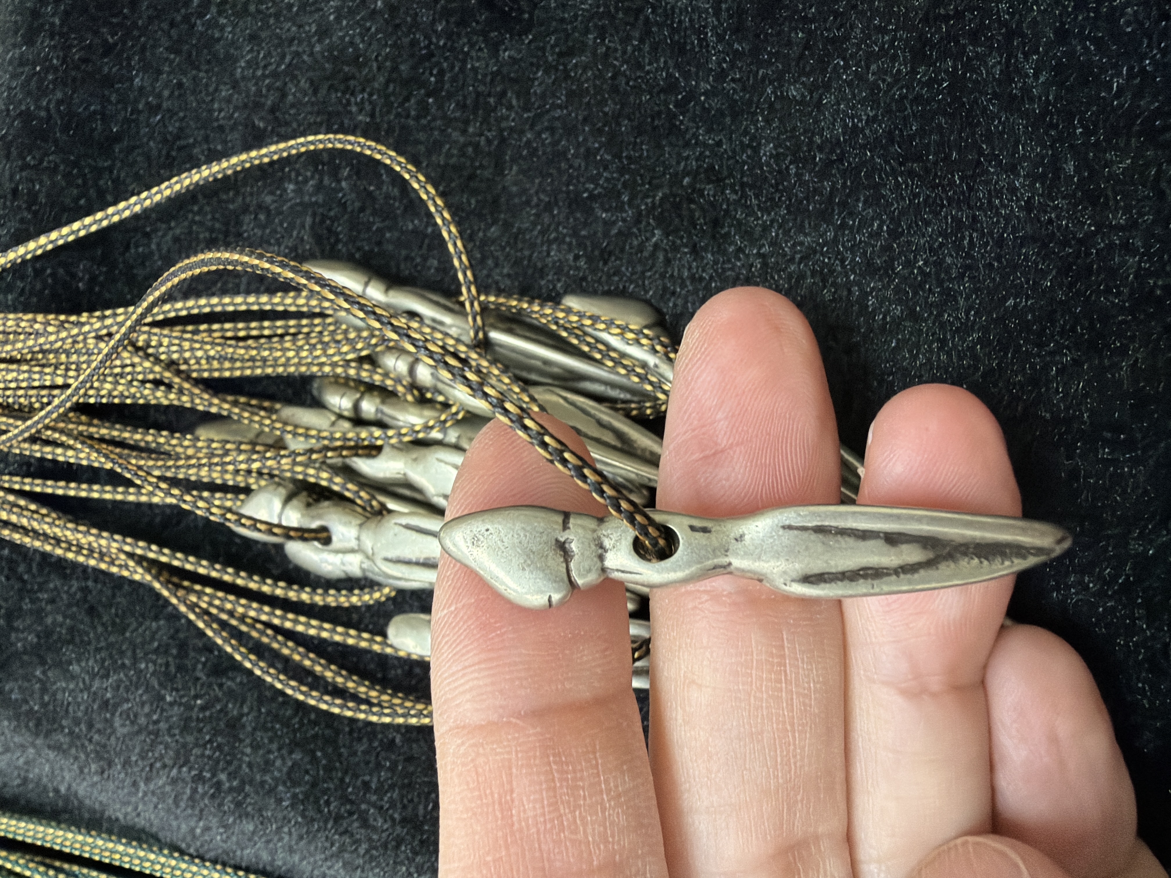 妙本同款絕版金剛杵古廟護法殿加持（出門、旅行、睡覺無時無刻都戴心安）（黑色）