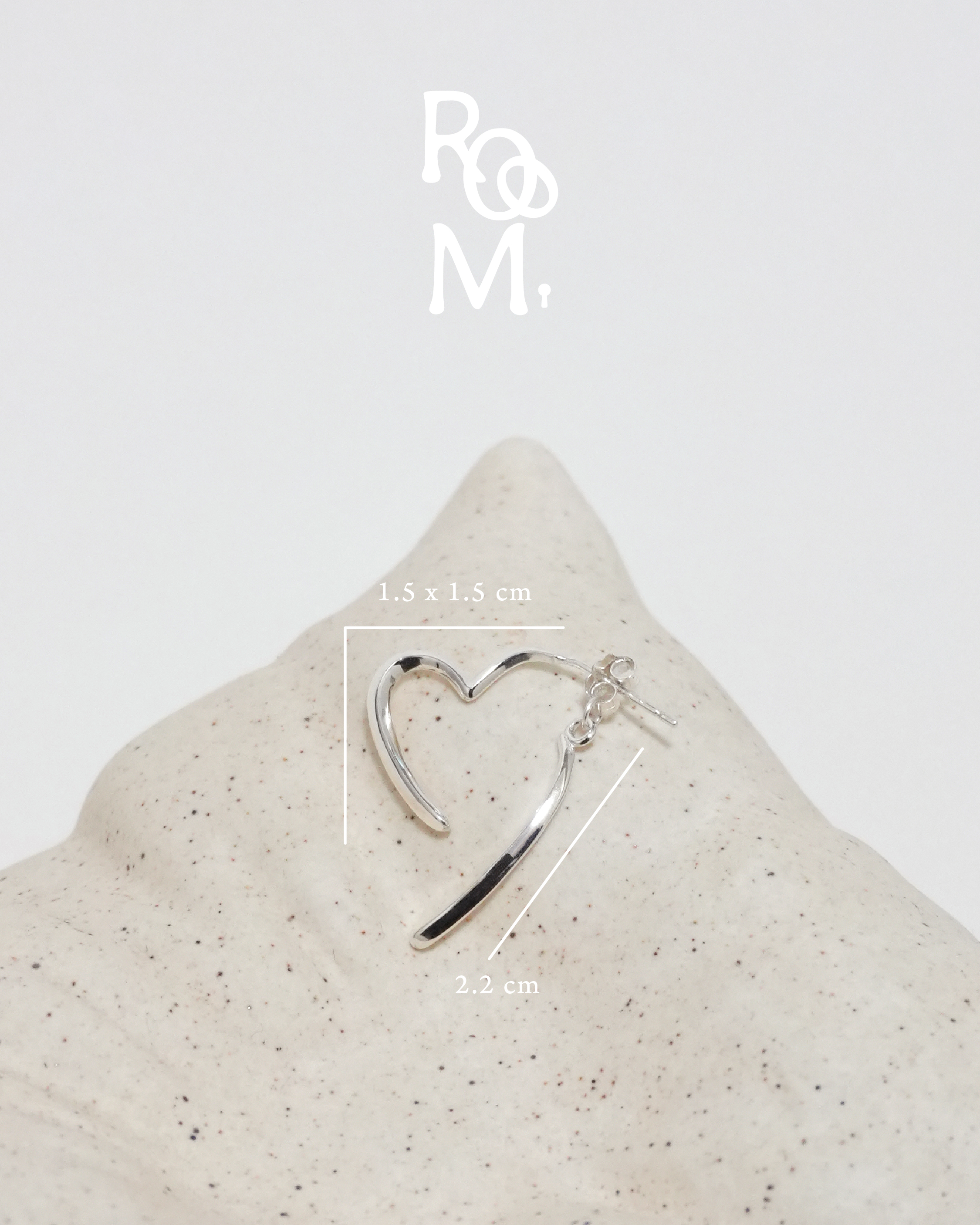 Sleek Heart Silhouette Earrings